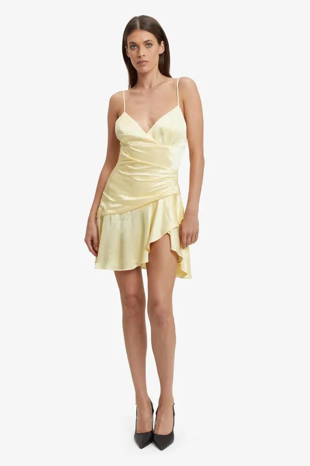 Women Bardot Day To Night Dresses Sorella Mini Dress In Canary Yellow