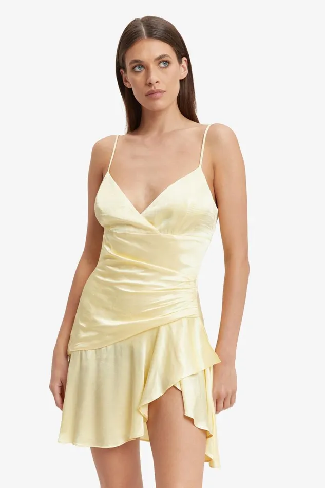 Women Bardot Day To Night Dresses Sorella Mini Dress In Canary Yellow