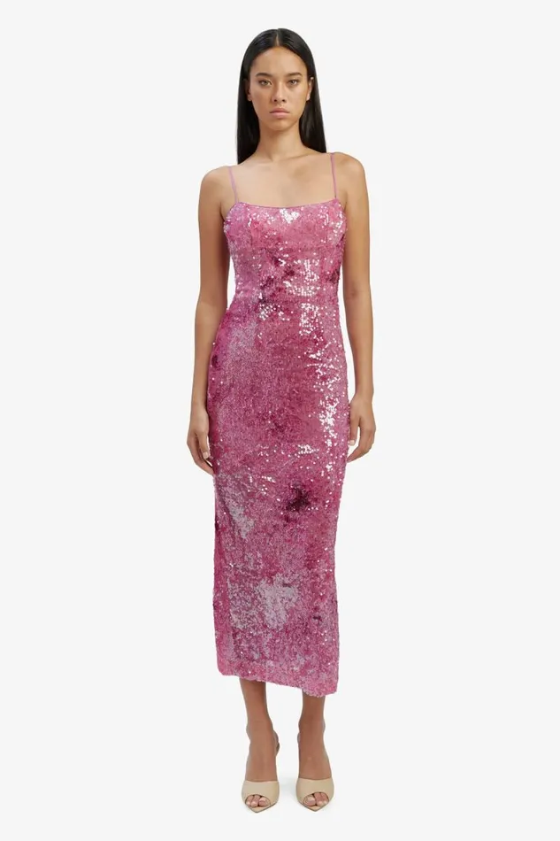 Women Bardot Occasion Dresses Infinite Sequin Maxi Dress In Party Pink Women Bardot Occasion Dresses Infinite Sequin Maxi Dress In Party Pink