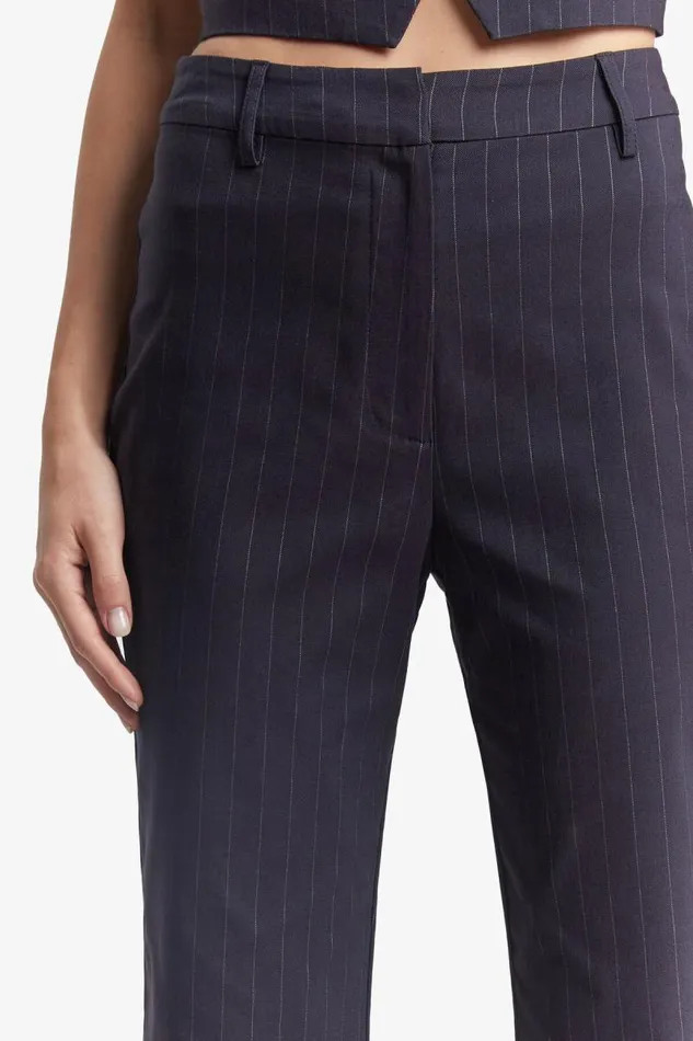 Women Bardot Pants Halifax Pin Stripe Flare Pant In Navy Pinstripe Women Bardot Pants Halifax Pin Stripe Flare Pant In Navy Pinstripe