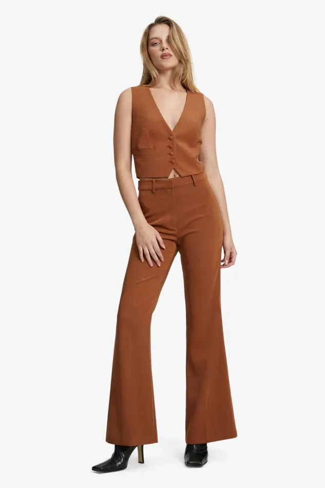 Women Bardot Party Tops Callista Vest In Chestnut Women Bardot Party Tops Callista Vest In Chestnut