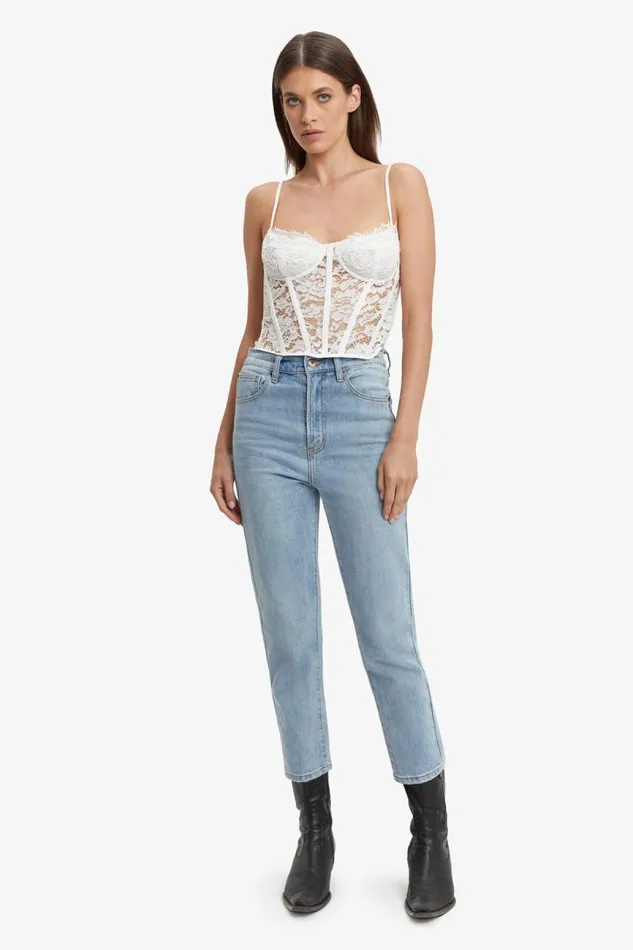 Women Bardot Party Tops Holland Lace Bustier In Orchid Wht Women Bardot Party Tops Holland Lace Bustier In Orchid Wht