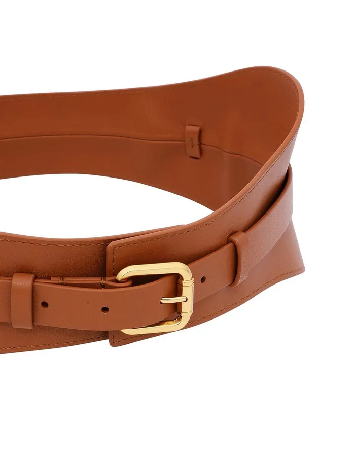Women Belts Zimmermann Leather Belt 100 Tan