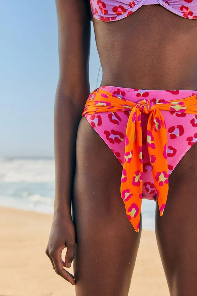 Women Bikinis Farm Rio Maxi Leopard Patch Bikini Bottom Women Bikinis Farm Rio Maxi Leopard Patch Bikini Bottom