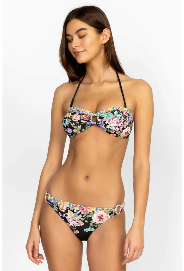 Women Black Butterfly Ring Bikini Bottoms Black Butterfly Johnny Was TwoPieces