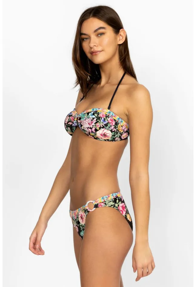 Women Black Butterfly Ring Bikini Bottoms Black Butterfly Johnny Was TwoPieces