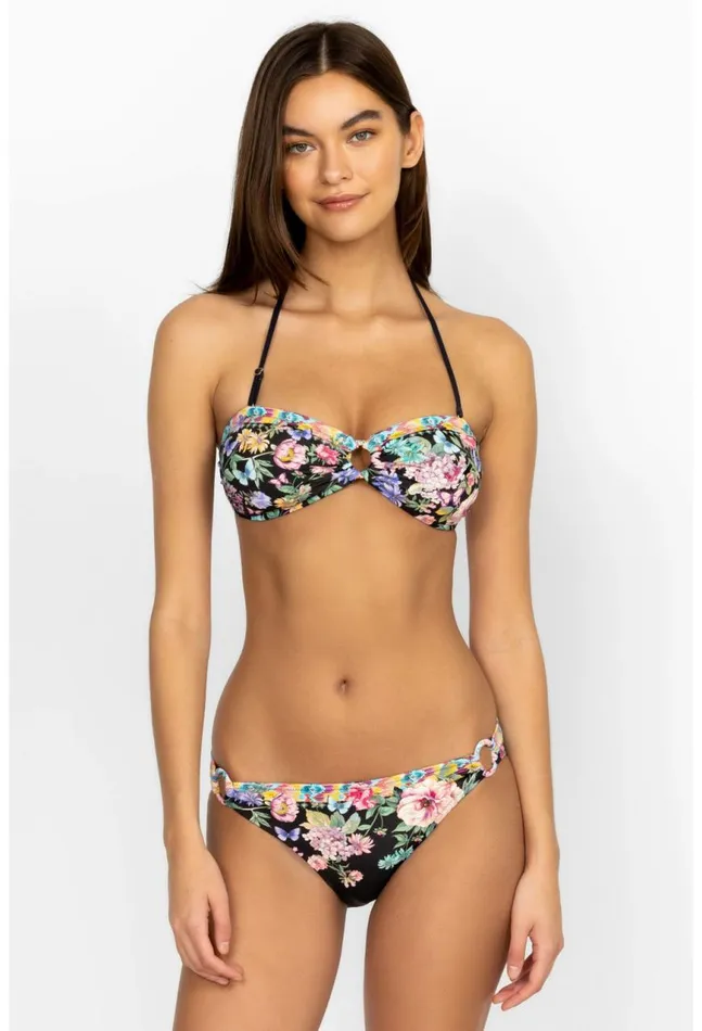 Women Black Butterfly Ring Bikini Bottoms Black Butterfly Johnny Was TwoPieces
