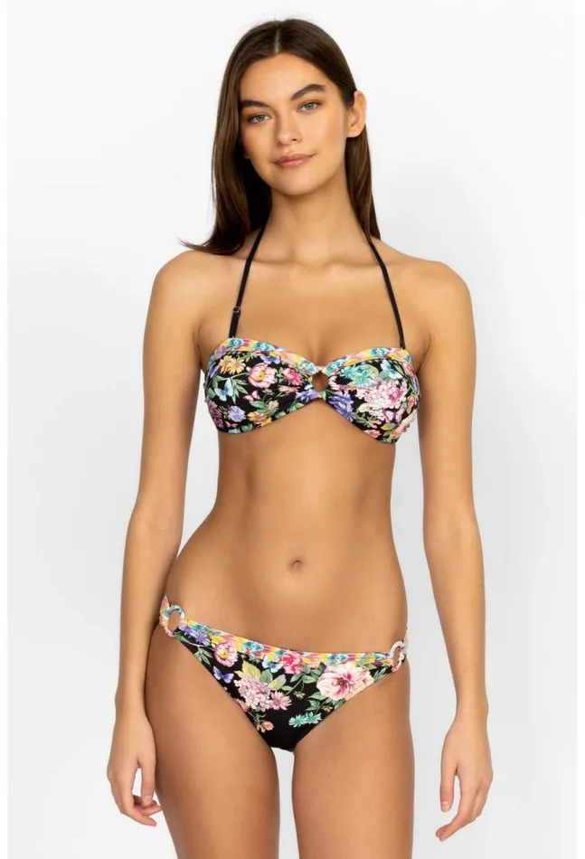Women Black Butterfly Ring Bikini Bottoms Black Butterfly Johnny Was TwoPieces