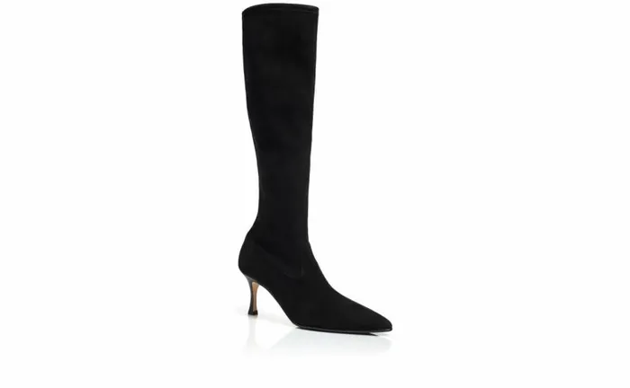 Women Black Suede Knee High Boots Manolo Blahnik Boots