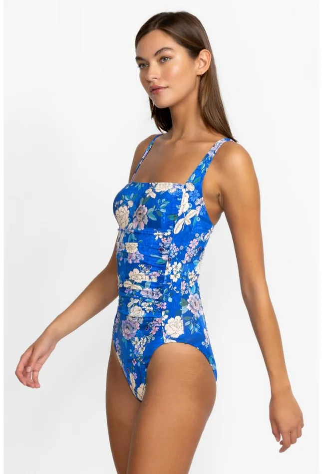 Women Blue Dove Ruched One Piece Blue Dove Johnny Was Swim and Resort