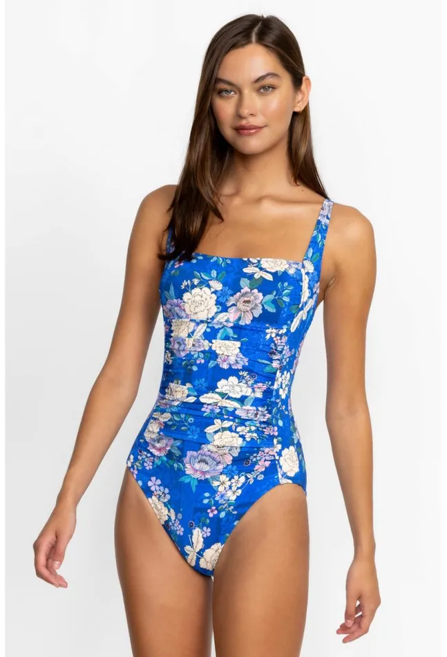 Women Blue Dove Ruched One Piece Blue Dove Johnny Was Swim and Resort