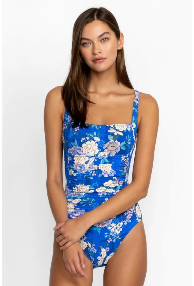 Women Blue Dove Ruched One Piece Blue Dove Johnny Was Swim and Resort