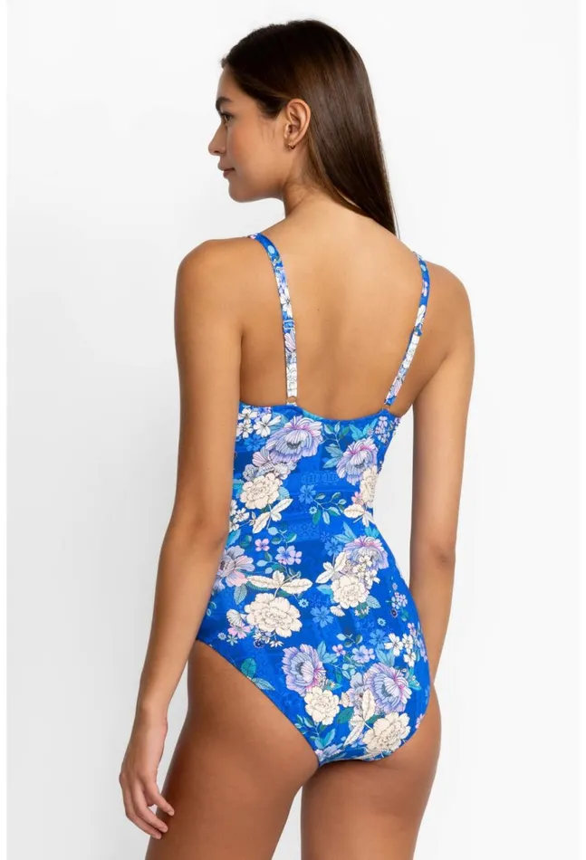 Women Blue Dove Ruched One Piece Blue Dove Johnny Was Swim and Resort