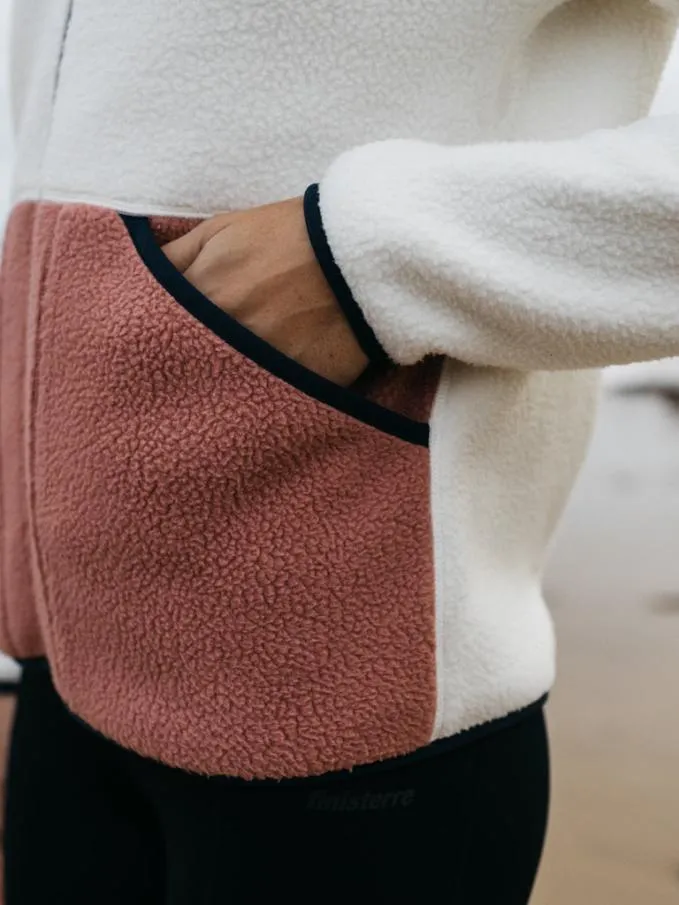 Women Bolster Full Zip Fleece Ecruteak Rose Finisterre Fleece