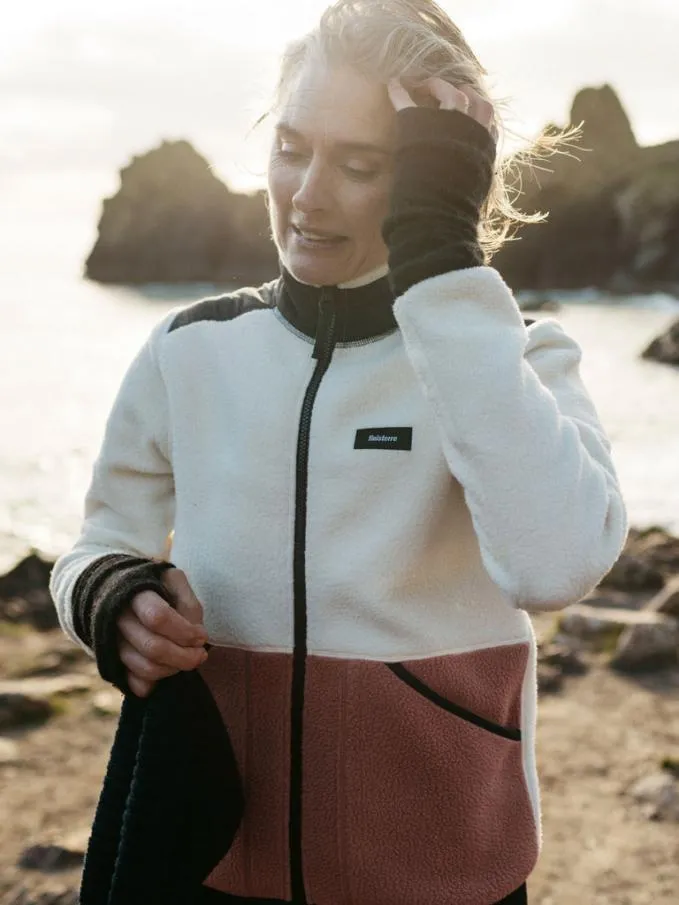 Women Bolster Full Zip Fleece Ecruteak Rose Finisterre Fleece