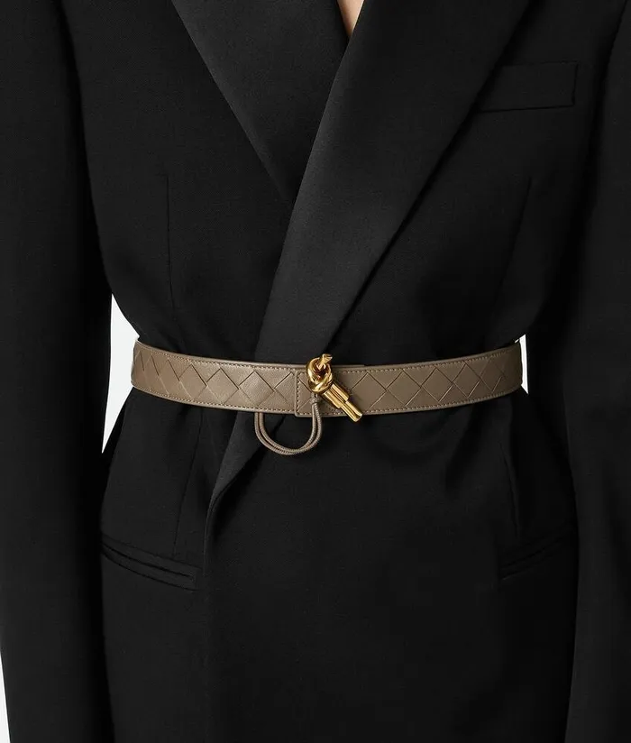 Women Bottega Veneta Belts Andiamo Belt Pinecone