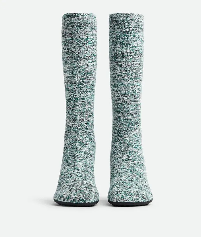 Women Bottega Veneta Boots Atomic Boot White Black Emerald Green