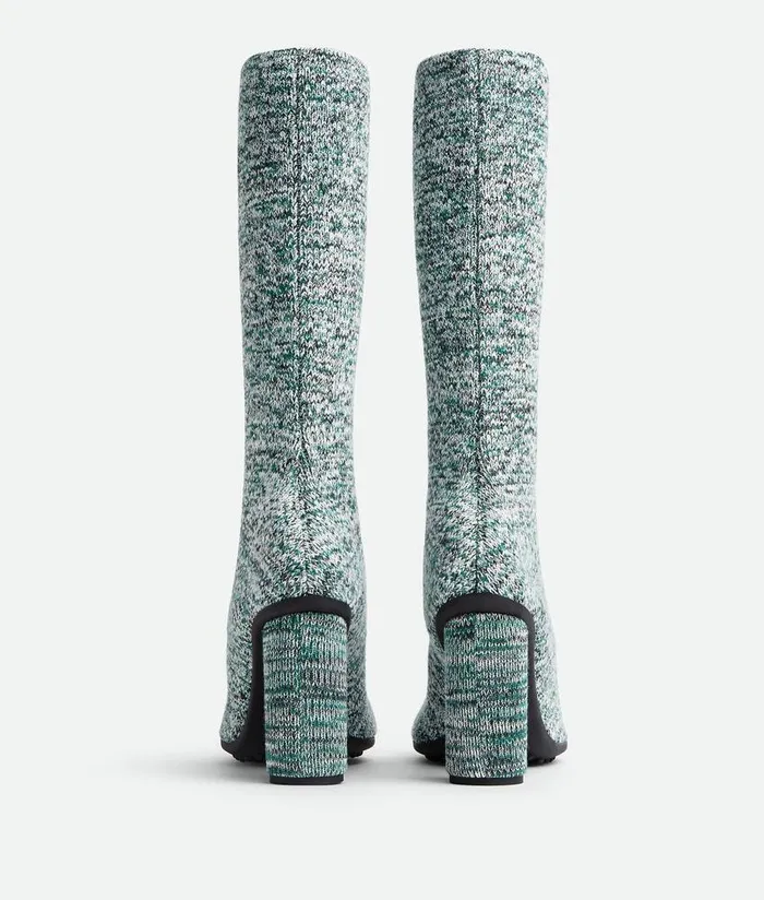 Women Bottega Veneta Boots Atomic Boot White Black Emerald Green