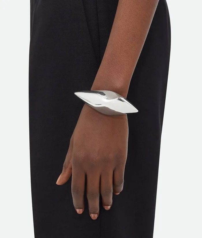 Women Bottega Veneta Bracelets Fin Cuff Bracelet Silver