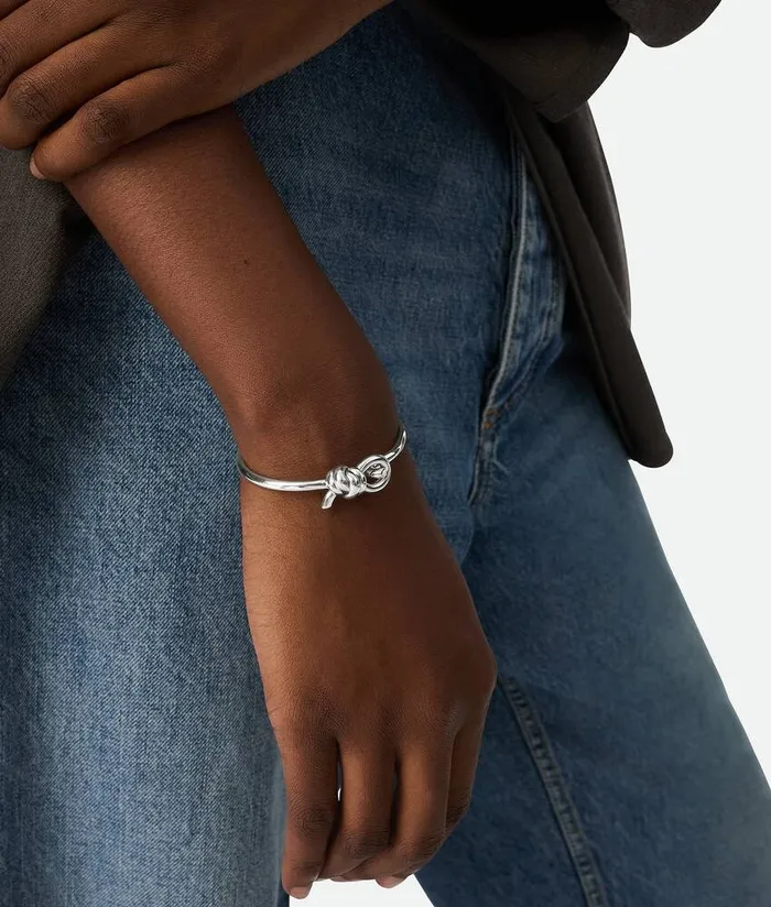 Women Bottega Veneta Bracelets Knot Bracelet Silver