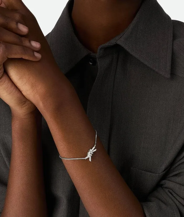 Women Bottega Veneta Bracelets Knot Bracelet Silver