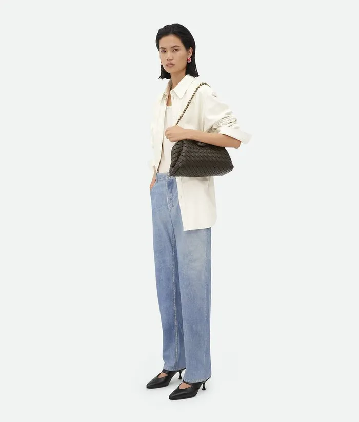Women Bottega Veneta Clutch Lauren 1980 Kaki