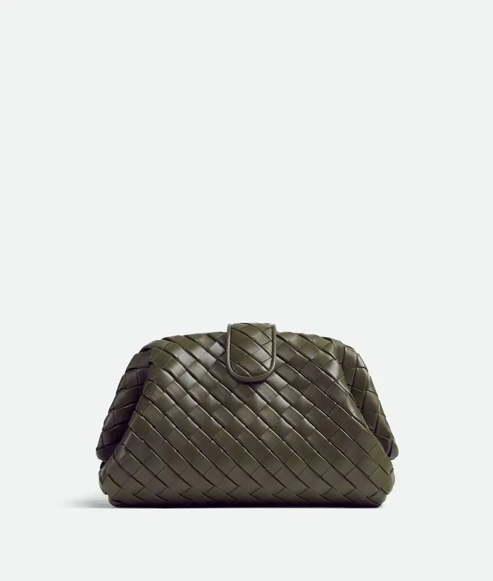 Women Bottega Veneta Clutch Lauren 1980 Kaki