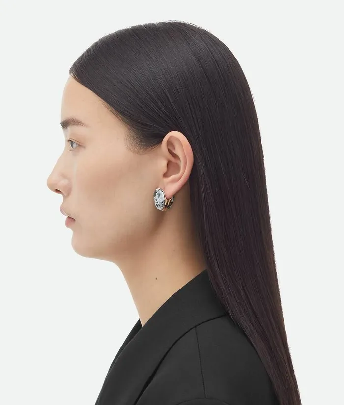 Women Bottega Veneta Earrings Drop Earrings Blackwhiterain Tree