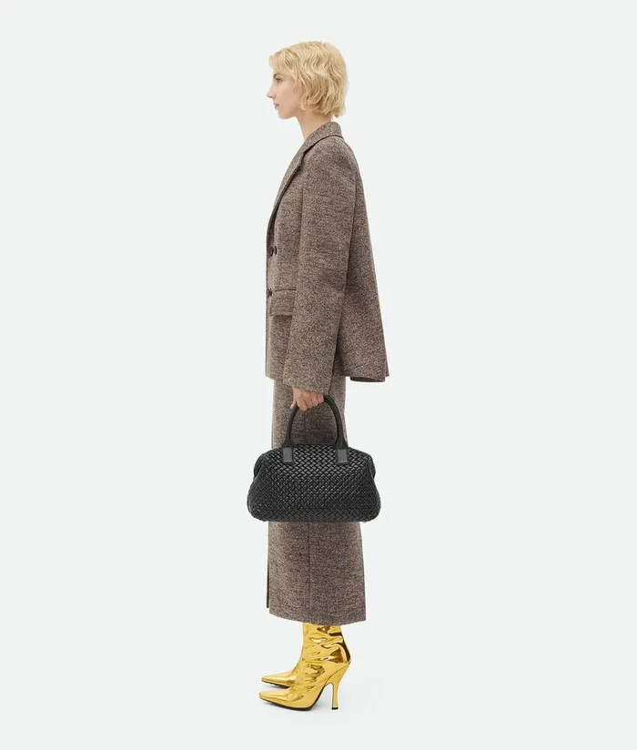 Women Bottega Veneta Handle Medium Bauletto Black