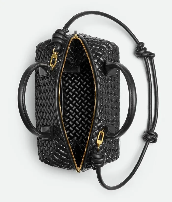 Women Bottega Veneta Handle Medium Bauletto Black