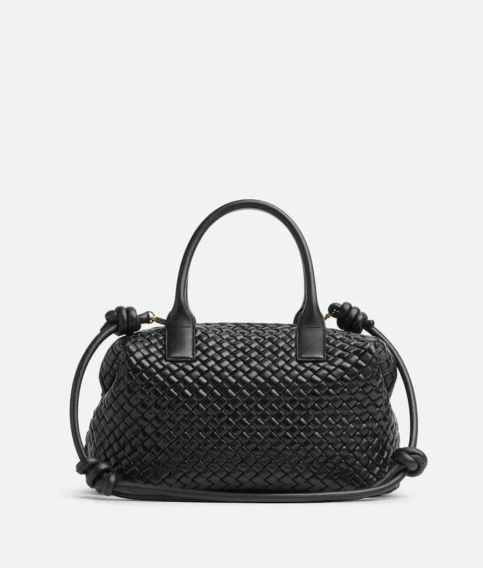 Women Bottega Veneta Handle Medium Bauletto Black