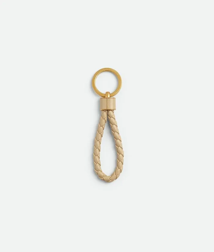 Women Bottega Veneta Key Rings Intreccio Key Ring Porridge