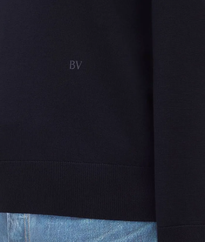 Women Bottega Veneta Knitwear Light Wool Polo Navy
