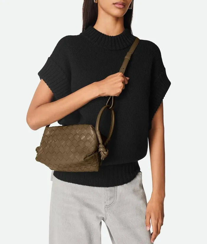 Women Bottega Veneta Mini Top Handle Loop Pinecone