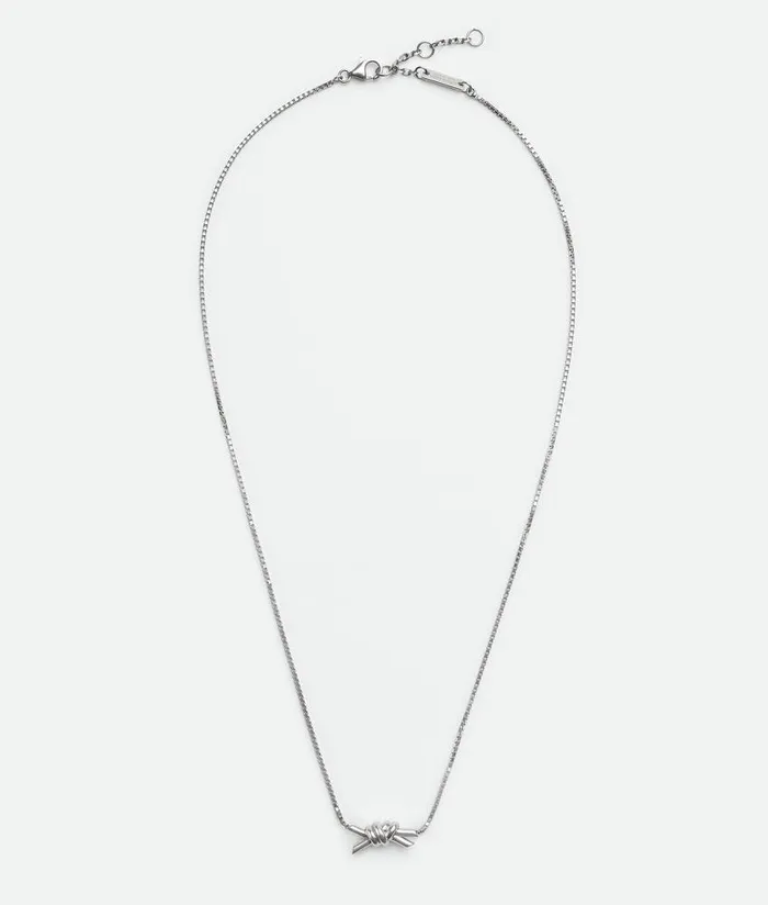 Women Bottega Veneta Necklaces Knot Necklace Silver