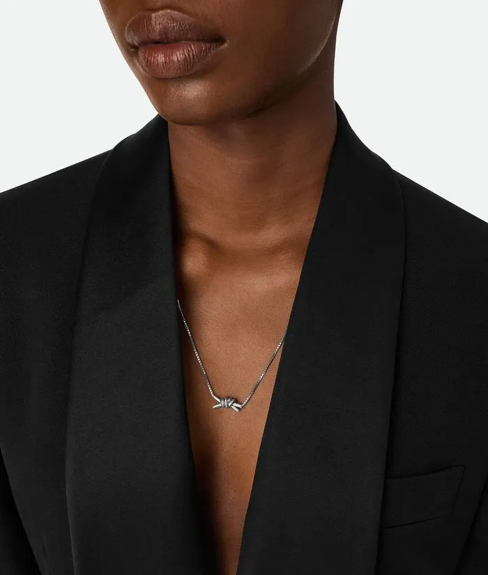 Women Bottega Veneta Necklaces Knot Necklace Silver