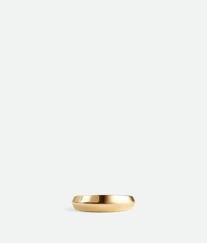 Women Bottega Veneta Rings Detail Chain Ring Yellow Gold