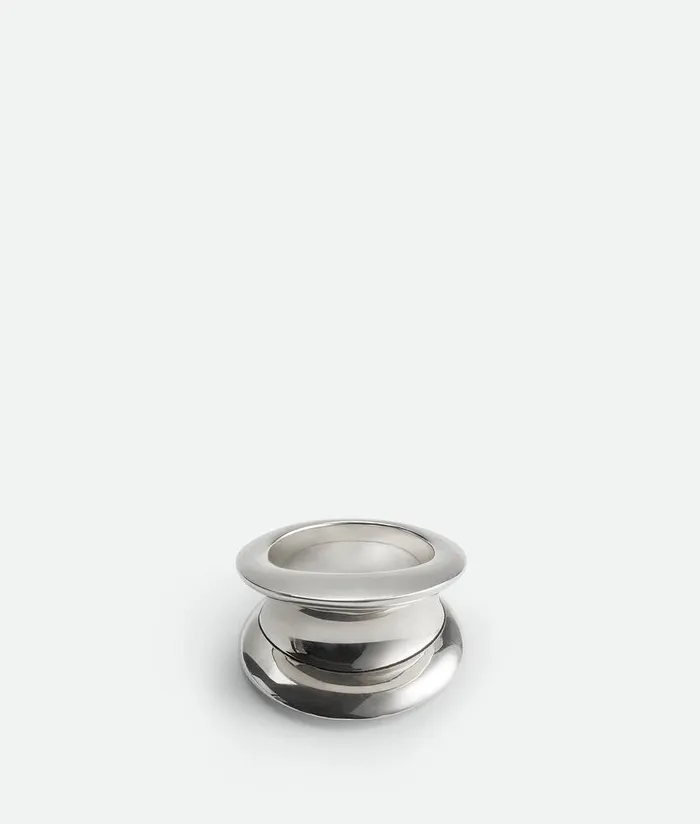 Women Bottega Veneta Rings H Beam Ring Silver