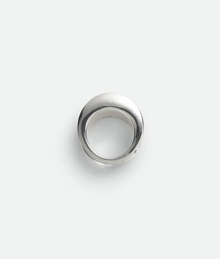 Women Bottega Veneta Rings H Beam Ring Silver