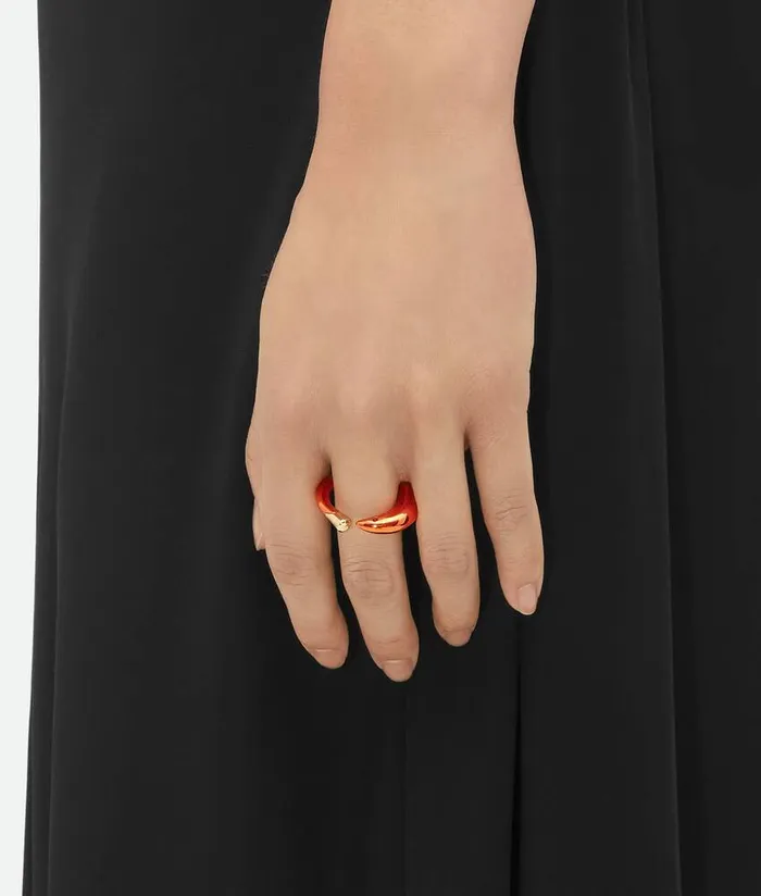 Women Bottega Veneta Rings Sardine Ring Papaya