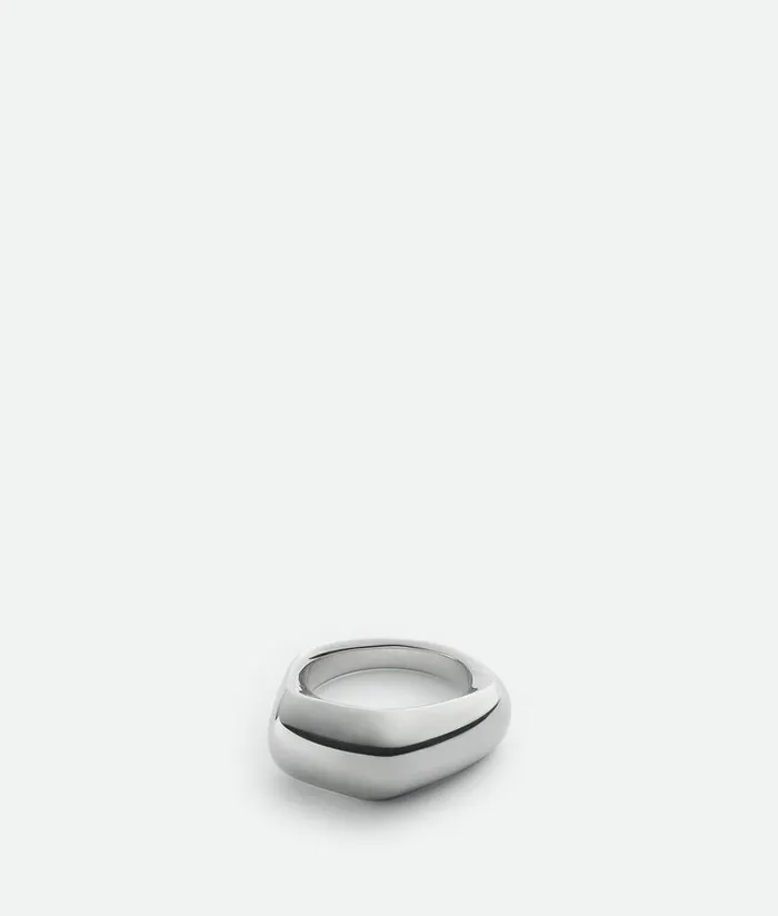 Women Bottega Veneta Rings Small Fin Ring Silver