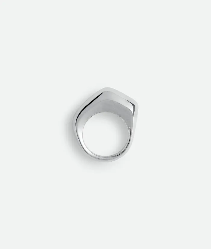 Women Bottega Veneta Rings Small Fin Ring Silver
