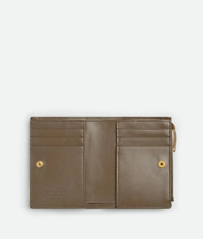 Women Bottega Veneta Small Wallets Intrecciato Small BiFold Wallet Pinecone