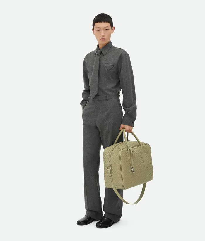 Women Bottega Veneta Travel Bags Getaway Weekender Travertine