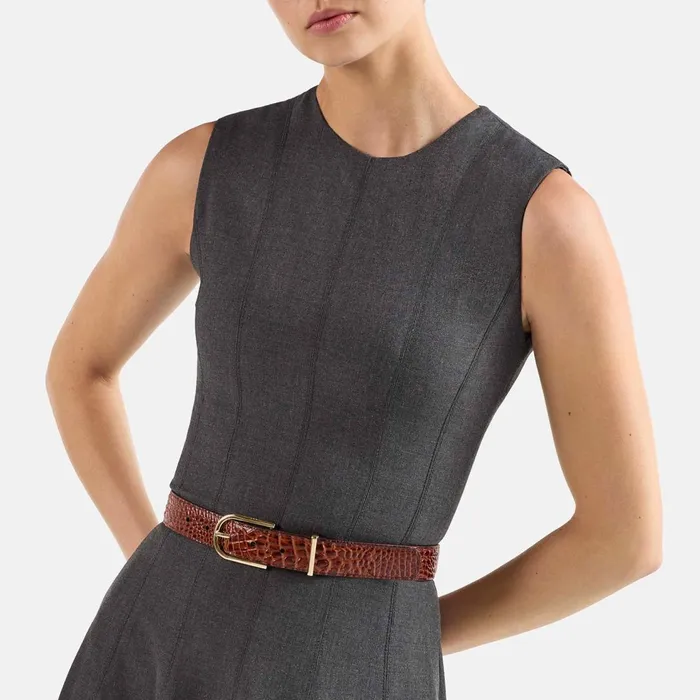 Women Brahmin Belts Medium Leather Gold Buckle Belt Grey Classic Snake Women Brahmin Belts Medium Leather Gold Buckle Belt Grey Classic Snake