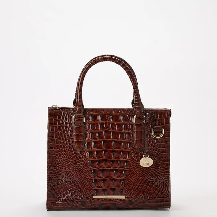 Women Brahmin Satchels Anywhere Convertible Pecan