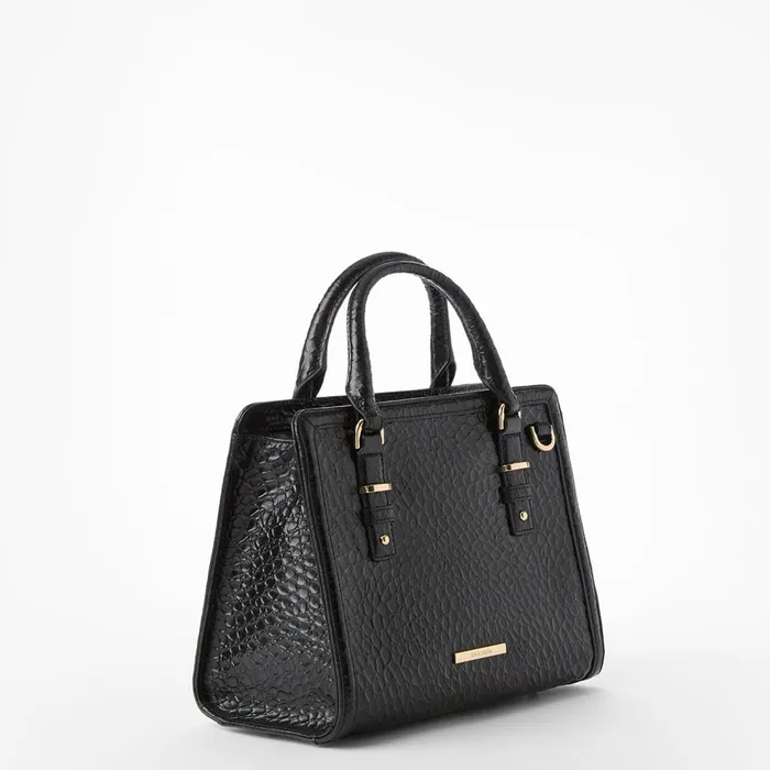 Women Brahmin Satchels Cami Black Hematite Women Brahmin Satchels Cami Black Hematite