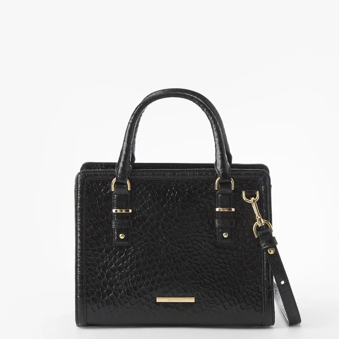 Women Brahmin Satchels Cami Black Hematite Women Brahmin Satchels Cami Black Hematite