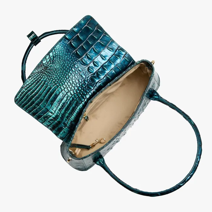 Women Brahmin Satchels Estelle Blue Patina Women Brahmin Satchels Estelle Blue Patina