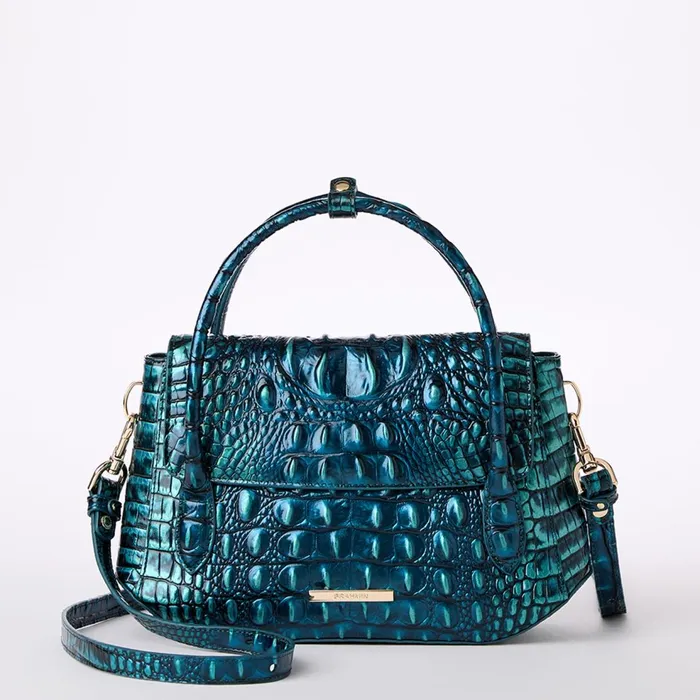 Women Brahmin Satchels Estelle Blue Patina Women Brahmin Satchels Estelle Blue Patina